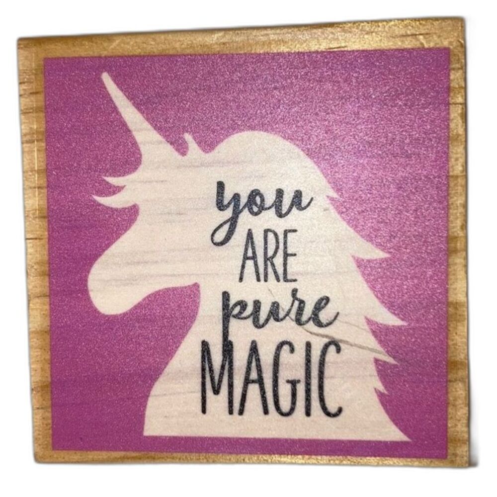 CRAFT SMART “You Are Pure Magic” Wood Mounted Rubber Stamp 2.5" x 2.5"